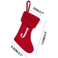 thumbnail image 3 of Fridja Christmas Stocking Knit Initial Christmas Stockings for Family Farmhouse Monogram Letter Christmas Stockings Christmas Decorations Gift Stocking Personalized Stocking Embroidered Letter J, 3 of 5