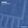thumbnail image 3 of Canadian Linen Imperial Bathmats, 2 Pack, 20"x30", Washable Lightweight Quick Dry Soft Absorbent Cotton Shower Mats with Piano Keys Design, Capri Blue, 3 of 9