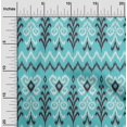 thumbnail image 1 of oneOone Cotton Poplin Fabric Chevron & Swirl Ikat Printed Craft Fabric BTY 42 Inch Wide, 1 of 1