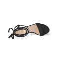 thumbnail image 4 of BLISSFUL STEP Sandales pour Femmes Unies d'Été à Talons Blocs à Lacets Noires 9,5, 4 of 8