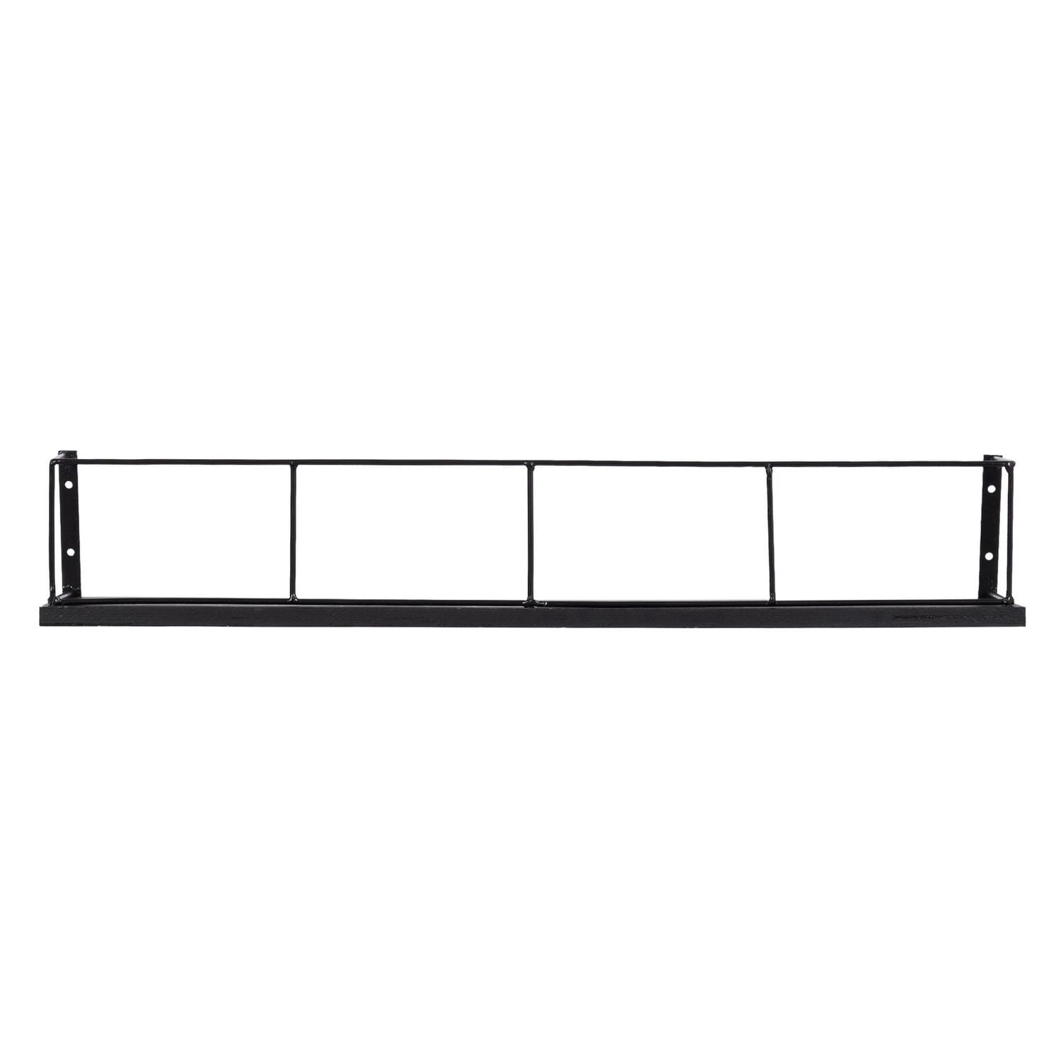 Hometrends 23in Benbrook Wood and Metal Floating Wall Shelf Black