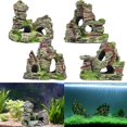thumbnail image 5 of Vue sur la Montagne Aquarium Roche Grotte Arbre Pont Poisson Réservoir Ornement Décor Rockery, 5 of 5