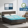 thumbnail image 3 of EGO HOME Surmatelas en Mousse Mémoire de Gel Rafraîchissant de 4 Pouces, Surmatelas Simple TG, Bleu, 3 of 10