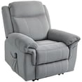 thumbnail image 1 of HOMCOM Fauteuil Inclinable Manuel avec 8 Massages par Vibration, Poches Latérales, Gris, 1 of 10