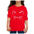 thumbnail image 4 of TIEVOSA Garçons Filles Automne Manches Longues T-Shirt à Imprimés de Chat Dessin Animé Hauts 3-12 Ans, 4 of 4