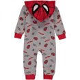 thumbnail image 2 of Marvel Spider-Man Heads and Text Hooded Romper-3-6 Months, 2 of 2