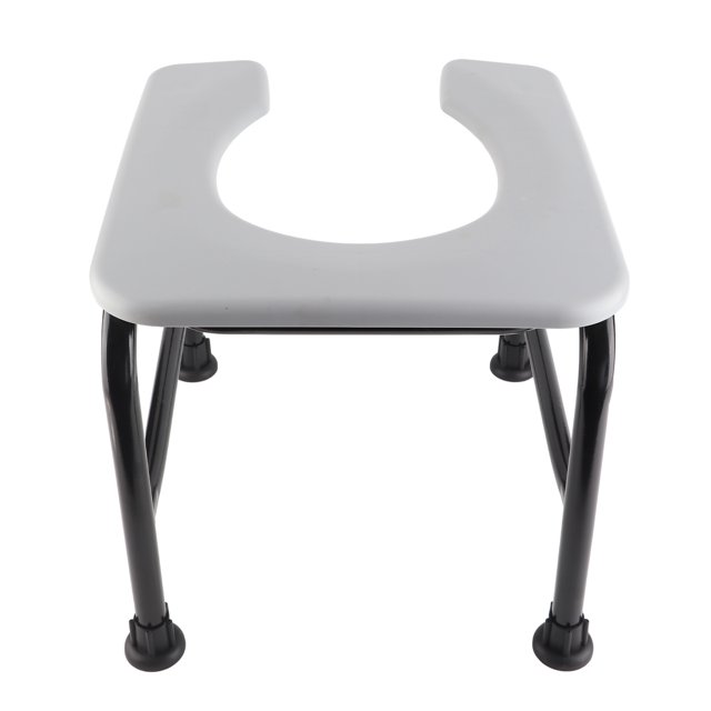 Toilette Portable Acier Inoxydable Toilette d'Urgence Chaise de Toilette Surélevée Toilette de Camping Personnes Âgées Femme Enceinte Salle de Bain Tabouret de Bain Assis