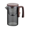 thumbnail image 2 of Huayishang Glass&Bottle Water Separation Glass Teapot With Wooden Handle Teapot Glass Teapot With Infuser Magical Teapot Glass Glass Teapot With Strainer Filter Teapot With Infusers, 2 of 9