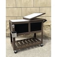 thumbnail image 5 of Permasteel 80 Qt Outdoor Bar Cart Patio Cooler – Wood Grain Design with Shelf, 5 of 5