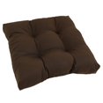 thumbnail image 1 of 19-inch Squared Twill Tufted Dining Chair Cushion - Chocolate, 1 of 1