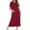Pink, variant on Erwazi Women Robes Zipper Front Short Sleeve Long Robe Housecoat with Pockets Loungewear
