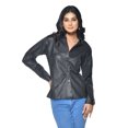 thumbnail image 3 of Chemise en Cuir Noire pour Femme, 3 of 5