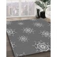 thumbnail image 3 of Ahgly Company Machine Washable Indoor Round Transitional Grey Gray Area Rugs, 3' Round, 3 of 7