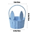 thumbnail image 3 of Lksixu Easter Baskets for Kids, Small Rattan Woven Easter Bunny Basket with Handle, Portable Lightweight Easter Eggs Hunting Basket Rustic Farmhouse Decorative Flower Basket Spring Decor for Home, 3 of 9