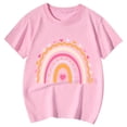thumbnail image 4 of LUOGENLI T-Shirt pour Filles Enfants Mignon Imprimé à Manches Courtes Col Rond T-Shirt Chemises pour Filles Longueur Midi Jean 6-7 Ans, 4 of 4