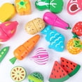 thumbnail image 4 of Children Wooden Puzzle Magnetic Vegetables Fruit Kitchen Simulation Play House Toy Cecilia Colorful Mini Toy Model Birthday Gift, 4 of 7