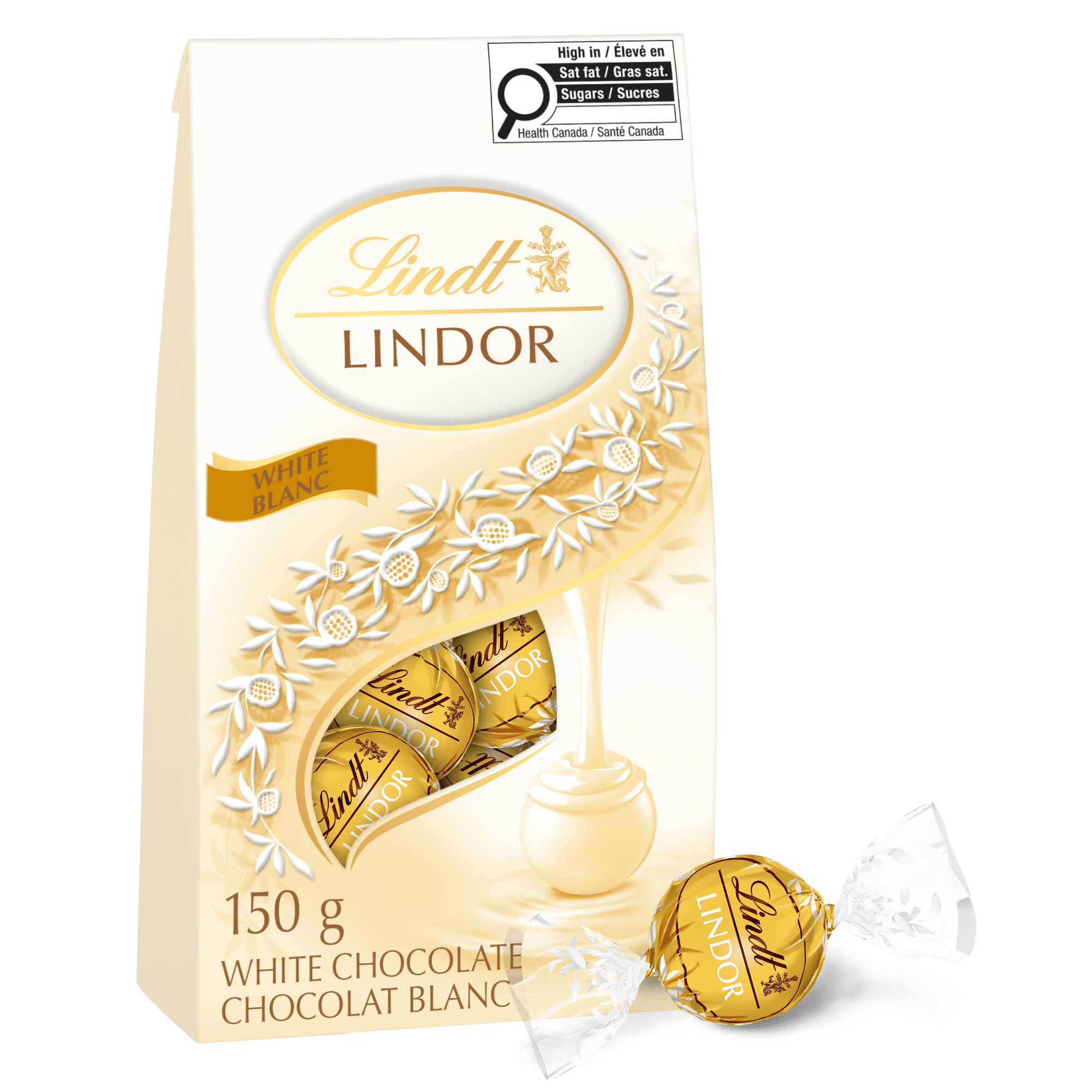 Lindt LINDOR White Chocolate Truffles, 150-Gram Bag