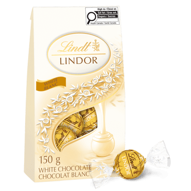 Lindt LINDOR White Chocolate Truffles, 150-Gram Bag