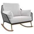 thumbnail image 2 of HOMETRENDS Sienna Steel Outdoor Cuddle Rocking Chair with Cushions, Off-White, 2 of 11