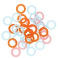 thumbnail image 2 of serony 100pcs Stitch Maker Ring Knitting Crochet Plastic Locking Ring Knitting Assistant Tool, Medium, 2 of 5