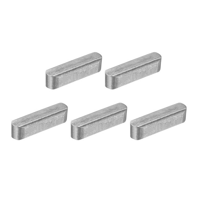 5Pack Round Ended Feather Key, 5x5x20mm Carbon Steel Parallel Drive Shaft Keys