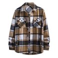 thumbnail image 2 of DPTALR Men Casual Turndown Long Sleeve Plaid Long-sleeve Button-down With Pockets Shirt, 2 of 6