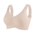 thumbnail image 1 of No Padding Bra on Clearance Fashion Bras for Women No Underwire Seamless Wireless Bralettes Plus Size Comfortable with Support Everyday Bra No Wire Bras Beige, 1 of 5