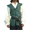 thumbnail image 1 of EGNMCR Débardeurs Homme Homme Rayé Mode Rétro avec Poches à Simple Boutonnage Col en V Débardeurs Hauts Blouse, 1 of 4