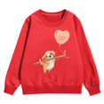 thumbnail image 4 of PMVFHDE Chandails à Col Rond Fille Automne et Hiver Saint-Valentin à la Mode et Intéressant Imprimé Chiot Chandail à Capuchon pour Enfants Rouge Melon D\'eau, 2-3 Ans, 4 of 4