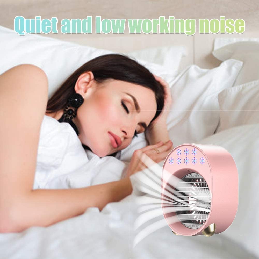 Personal Air Conditioner, Mini AC Portable Air Conditioner Rechargeable 2000mAh Evaporative Cooling Fan