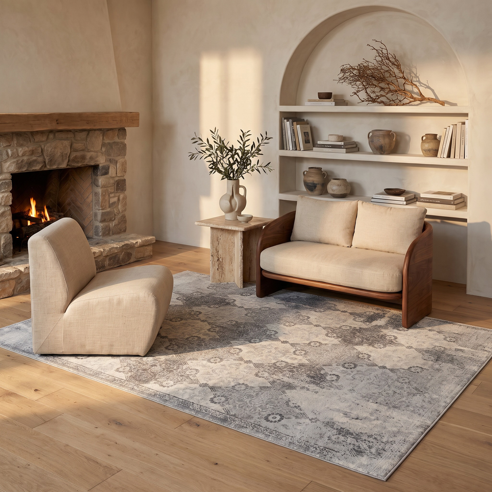Rug Branch Havana Collection Tapis traditionnel en détresse