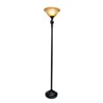 thumbnail image 2 of Lalia Home LHF-3001-RZ Classic 1 Light Torchiere Floor Lamp with Marbleized Glass Shade, Restoration Bronze, 2 of 4