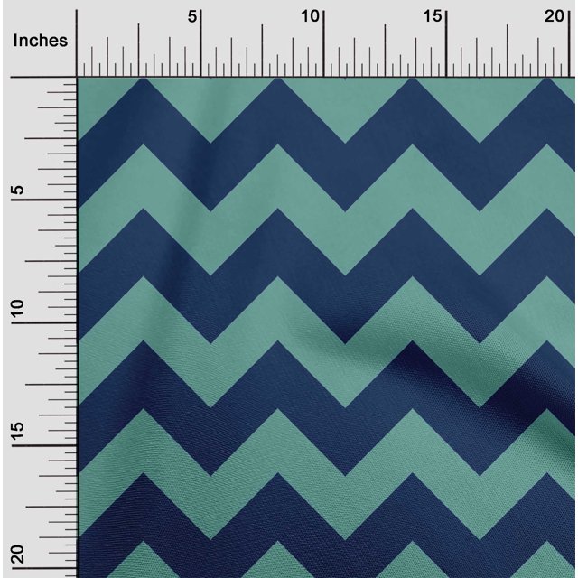 oneOone Polyester Lycra Fabric Chevron Geometric Printed Fabric 1 Yard 56 Inch Wide