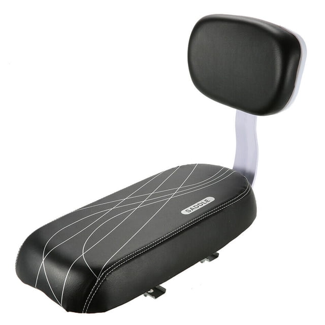 Amdohai Bike Back Seat PU Leather Soft Cushion Rear Rack Seat with Backrest