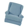 thumbnail image 2 of Wing Back Arm Chair Cover Armchair Cover 2-Piece Wingback Sofa Slipcover Light Blue, 2 of 8