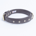 thumbnail image 2 of ATHENS Leather Dog Collar Single Row Rhinestones, 2 of 3