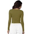 thumbnail image 2 of A ADAR Haut d'Uniforme à Manches Longues Coupe Classique pour Femme, Martini Olive, TP, 2 of 7