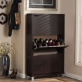 thumbnail image 5 of Baxton Studio Simms Modern Shoe Cabinet in Dark Brown, 5 of 5