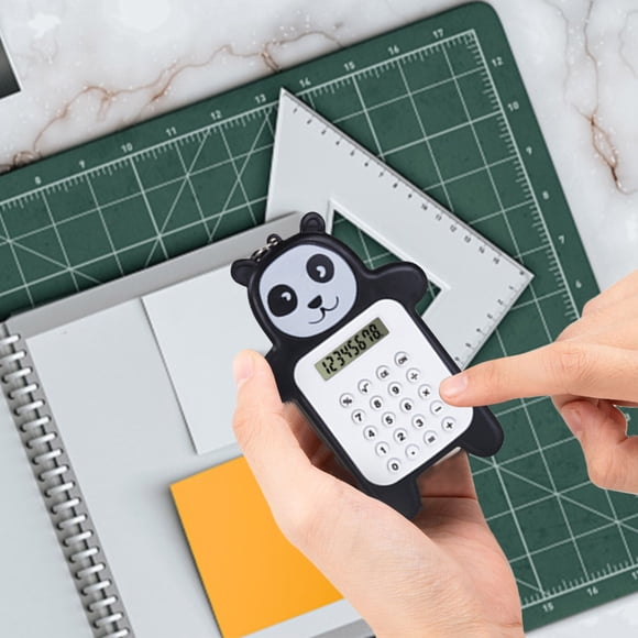 JWshufel Cute Bear Handheld Calculator Battery Powered Portable Design Suit for Students Schools Classroom Ergonomic Non-Slip Buttons Large Display Easy Use Lightweight Long Lasting