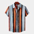 thumbnail image 2 of Birdeem Mens Beach Short Sleeve Button Hawaiian Textured Casual Solid Dress Shirts, 2 of 12