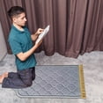 thumbnail image 2 of Portable Foldable Prayer Mat with Embossed Knee Design, Non-Slip Flannel Travel Rug for Home Office Mosque, 2 of 5