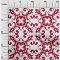 thumbnail image 2 of oneOone Silk Tabby Maroon Fabric Asian Block Floral Craft Projects Decor Fabric Printed By The Yard 42 Inch Wide, 2 of 4