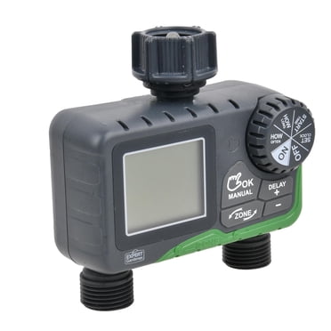 Expert Gardener 2-Outlet Electronic Outdoor Analog Display Faucet Timer