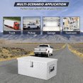 thumbnail image 2 of BeesClover 20 Inch Aluminum Diamond Plate Tool Box With Lock and Keys, Heavy Duty Waterproof Truck Storage Organizer Chest for Pick Up Truck Bed, Rv Trailer/Van With Side Handle, 2 of 6