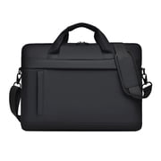 Bunblic Laptop Briefcase Computer Bag with Handle Waterproof Portable Laptop Bag with Adjustable Shoulder Strap for Business Notebook Black
