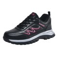 thumbnail image 2 of XIAQUJ Chaussures de Sport pour Femmes d'Automne Mode Plates Antidérapantes Imperméables à Lacets Design à Texture Simple Style Décontracté Espadrilles Mode pour Femmes Rose Vif 8(40), 2 of 9