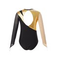 thumbnail image 2 of Moggemol Kids Girls Gymnastic Leotard Long Sleeve Metallic Rhinestone Dance Skating Unitard Bodysuit Gold 16, 2 of 7