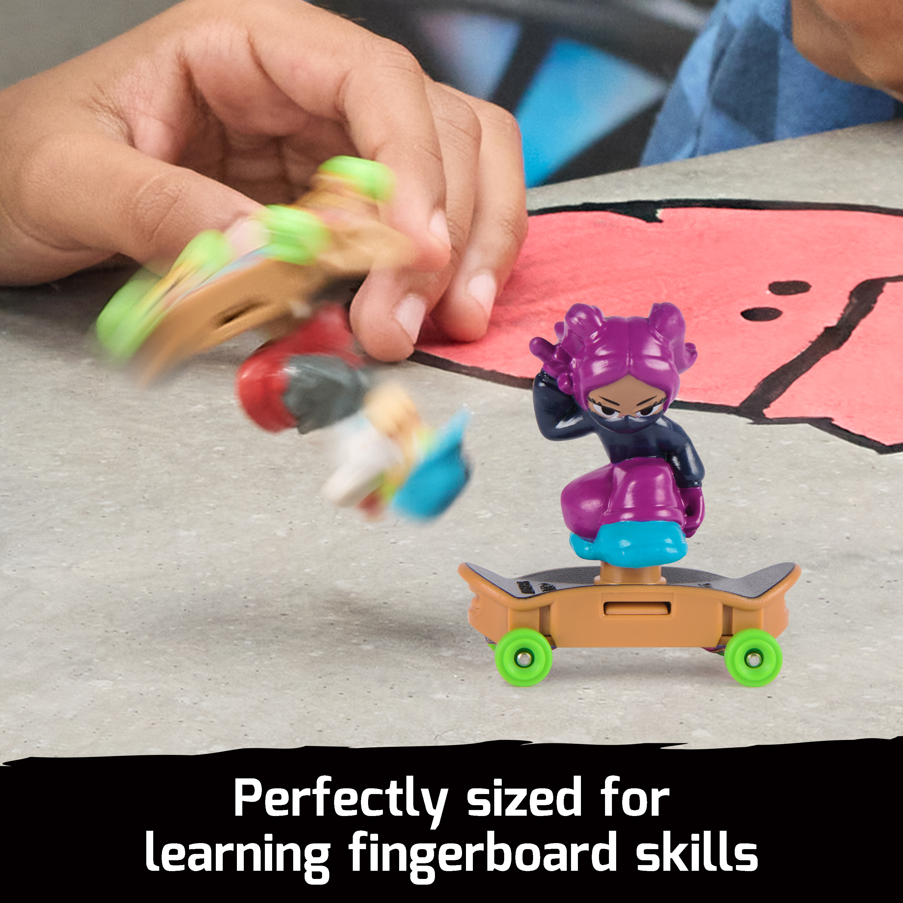 Tech Deck, Free Riders, Pack de 1 jouet surprise, fingerboard et jouet à manipuler mystère, jouets et coffrets de skateboard pour enfants, figurines à collectionner, à partir de 6 ans