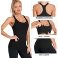thumbnail image 4 of Women's Ribbed Workout Tank Tops with Built in Bra Racerback Athletic Top, 4 of 6