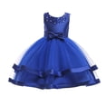 thumbnail image 1 of Robes Fille Robes Enfants Formelles Filles Robe Bleue Filles Robe de Concours Tout-Petit Tenue pour la Journée des Enfants Filles Mode, 1 of 5